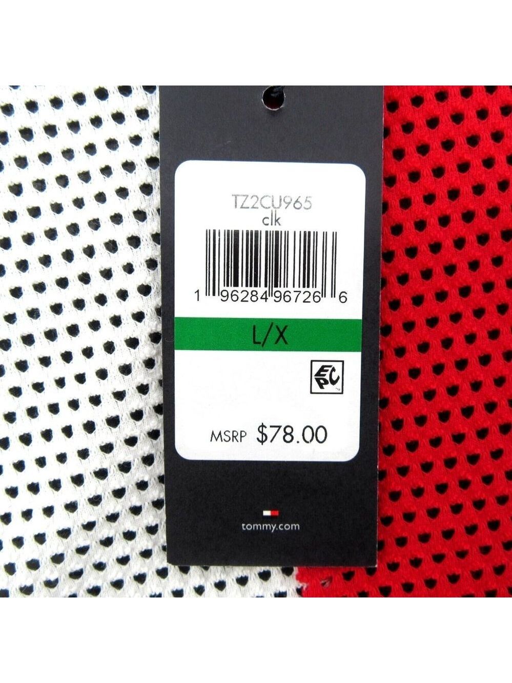 Tommy Hilfiger Swim Dress Cover Up Mesh Navy Blue Red White Size L/XL NEW $78 - Picture 9 of 10